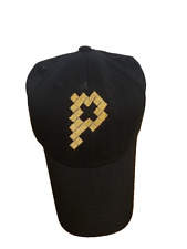 Vintage Flex 41 Black Gold Cross Embroidered Baseball Cap Hat One Size Fits All