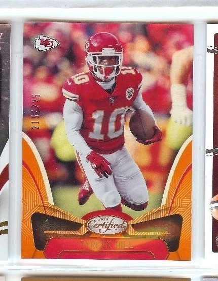 TYREEK HILL 2018 Panini Certified MIRROR ORANGE #32 KANSAS CITY CHIEFS #215/225 - Image 1 of 1