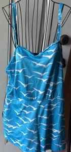 Vintage Retro Pinup CEEB OF MIAMI 1-teiliger BADEANZUG Strampler Gr. 10 STRAND blau-möwen - Bild 1 von 7