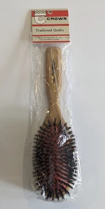 New Vintage Crown Quality Products 100% Wild Boar Brush 899 New Old Stock Sealed - Picture 1 of 13