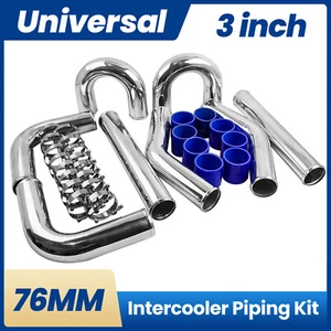 3" Aluminum Universal Intercooler Turbo Piping Pipe Kit Tubo Tubazioni Kit - Picture 1 of 13
