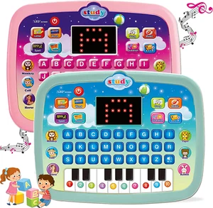 Kids Tablet Toddler Learning Pad with LED Screen Teach Alphabet Numbers Word Mus - Picture 1 of 12