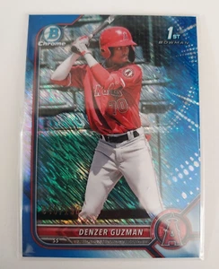 2022 Bowman Chrome Denzer Guzman 1st Blue Shimmer refractor /150 BCP-138 Angels - Picture 1 of 2