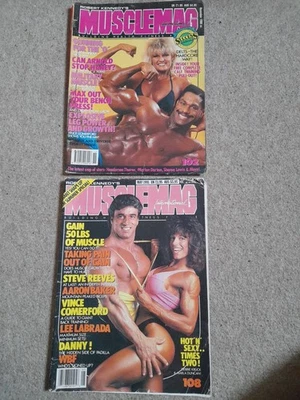MuscleMag International  Vintage Bodybuilding Magazines  x2 Issues From 1990/91 - Image 1 of 4