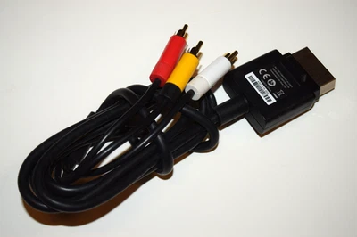 Composite AV Cable Black OEM Microsoft for Xbox 360 Console Video Game System - Image 1 of 2