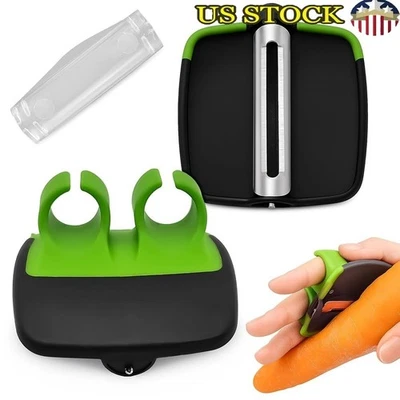 Pelador de verduras ergonómico agarre de silicona hoja de doble cara herramienta de cocina nuevo Foto 1 de 4