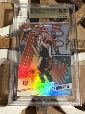 Joe Burrow 2020 Panini Player of the Day Rainbow BGS 9.5 GEM MINT ROOKIE - Image 1 of 2