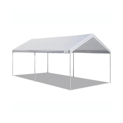 Canopy Powder Coated Heavy Duty Steel Frame Pop Up Carport with 6 Steel Stake... - Image 1 of 4