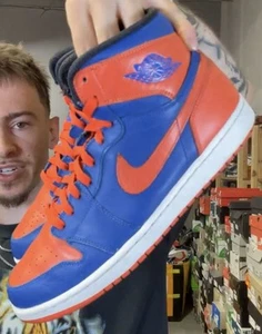 Taglia 11 - Jordan 1 Retro Knicks 2013 AF pulito senza scatola *ABSOLUTE GRAIL* - Foto 1 di 12