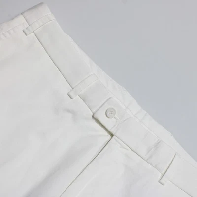 Hiltl NWD Chinos / Casual Pants Size 54 (38 US) Parma Solid White Cotton Blend - Изображение 1 из 4