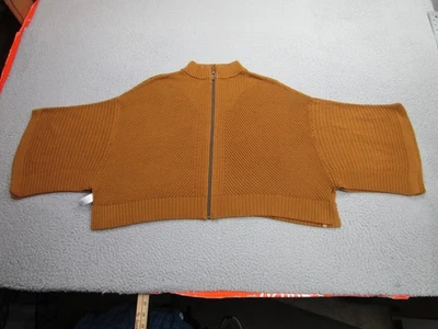 Suéter Lululemon Para Mujer XS/S Marrón Cremallera Completa Cuello Simulado Poncho Capa Lana Tejido Foto 1 de 4