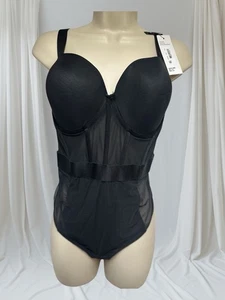 DKNY DK6008 Damen transparenter trägerloser Body GR. 36D NEU - Bild 1 von 4