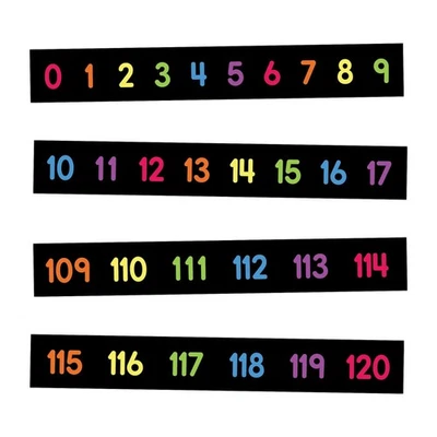 16pc Numbers 0-120 Mini Black Bulletin Board Set - class room teaching supply - Image 1 of 4