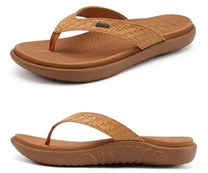 Womens Flip Flops Ladies Yoga Mat Comfortable Walking Thong Sandals With Plan... - Picture 1 of 9
