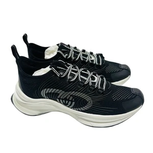 Scarpe sneakers Gucci Run 41.5/US 11.5 maglia logo monogramma nero bianco nuove con scatola - Foto 1 di 6