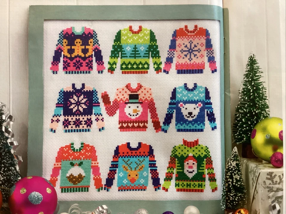 Emma Congdon Festive Jumper Sampler Christmas Cross Stitch Chart - Image 1 of 1