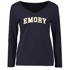 Women's Navy Emory Eagles Everyday Long Sleeve T-Shirt - Picture 1 of 2