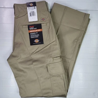 Dickies Cargo Pants Mens 30x32 Tan Extra Pouch Regular Flex Waist New With Tags - Image 1 of 4