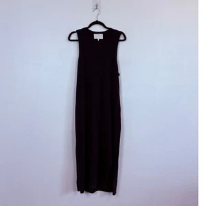 NakedCashmere Bethany Organic Cotton Cashmere Knit Tank Navy Maxi Dress Large - Bild 1 von 7