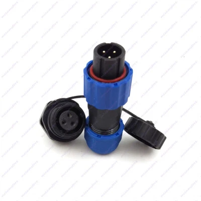 SD13 3 Pin IP67 Electrical Wire Cable Connector,Circular Waterproof Plug Socket - Image 1 of 4