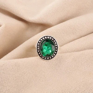Chrome Diopside Gemstone 925 Sterling Silver Jewelry Handmade Ring Wedding Gift - Picture 1 of 12