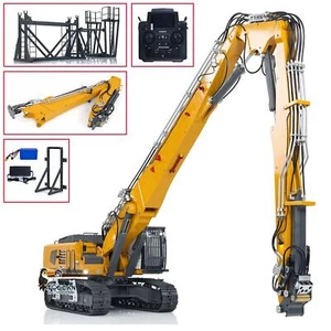 Excavadoras de máquina de demolición hidráulica de radiocontrol K970-300 1/14 con pieza de 2 brazos mejorada - Imagen 1 de 21