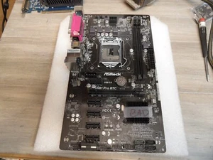 H81 Pro BTC Parts Motherboard Did No Display Video Pins Bent Has Backplate Book - Picture 1 of 6