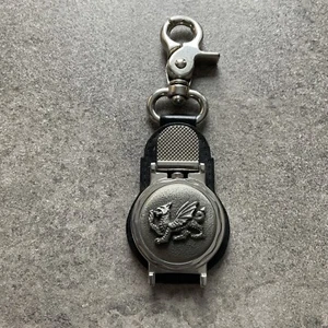 AE Williams Pocket Watch Pewter Welsh Dragon 37mm Case With Belt Clip Bin G - Picture 1 of 4
