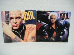 Lot Of 2 Billy Idol Sweet Sixteen Don't Need A Gun Records Picture Sleeve H8 - Picture 1 of 8