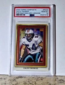 Zach Thomas 2023 Topps Portrait Gallery NFL #PG-24 Orange 11/25 Card PSA 10 Gem - Picture 1 of 2
