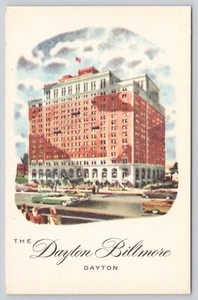 The Dayton Biltmore Hotel Exterior Cars Ohio OH Postcard - Picture 1 of 2