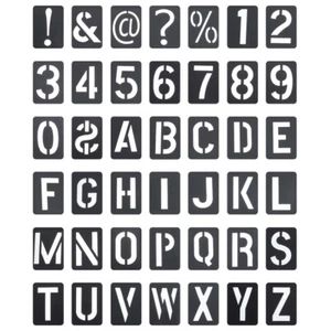 42 Pcs Letter Template Numbers Stencils House Graffiti Alphabet - Picture 1 of 12