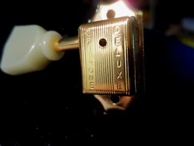 Guitar Tuning Peg- One only- Gold Epiphone Deluxe- LIGHT GREEN  Knob-item 12 - Image 1 of 4