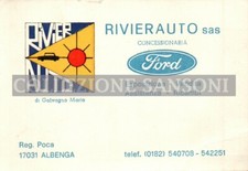 BIGLIETTO DA VISITA 1970/80 - RIVIERAUTO DI MARIO GALVAGNO - FORD ALBENGA -