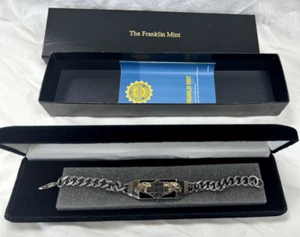 MEN'S HARLEY-DAVIDSON / THE FRANKLIN MINT 8" BRACELET - DATED 2002 - Picture 1 of 20