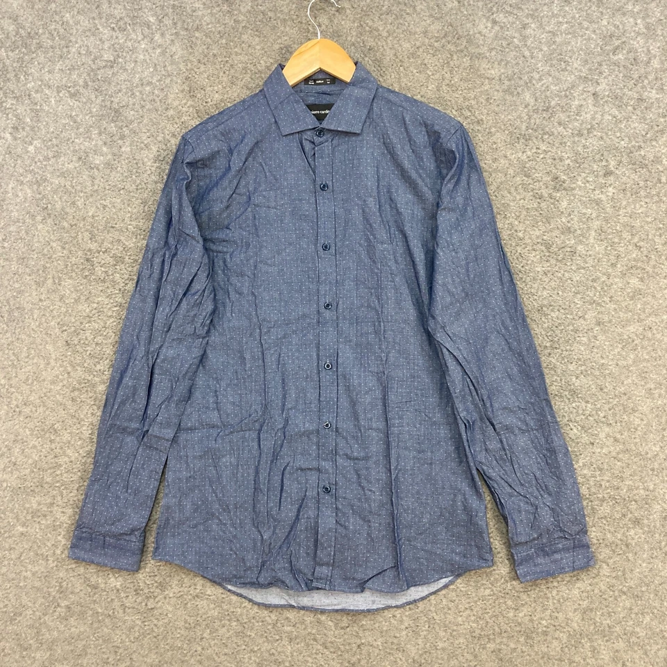 Pierre Cardin Mens Shirt Size M Medium Slim Blue Button Up Long Sleeve 41319 - Image 1 of 4