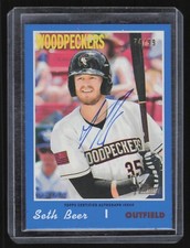 2019 Topps Heritage Minor League Seth Beer Real One Auto Blue /99 