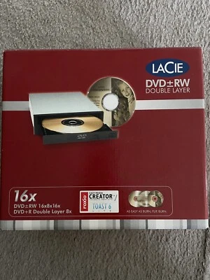 LaCie DVD +- RW Double Layer Internal Drive 16x8x16x Lightscribe In Box - Image 1 of 4