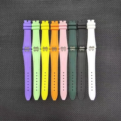 Se adapta a Franck Muller Vanguard Lady modelos V32 correa de reloj de goma/cuero Foto 1 de 4