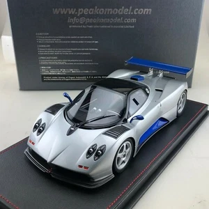 1/18 Peako Pagani Zonda C12 Monza Argento/Blu Limitato 100 pz - Foto 1 di 3