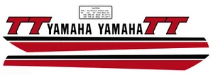 Juego de calcomanías de tanque de combustible para Yamaha 1981 TT500 2Y0-24240-10-00 2Y0-24161-10-00 5-054 - Imagen 1 de 1