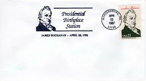 JAMES BUCHANAN PRESIDENTIAL BIRTHPLACE,   MERCERSBURG, PA 1987 FDC9548 - Picture 1 of 1