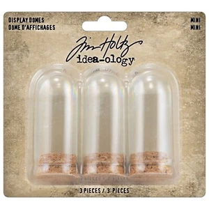 Tim Holtz Idea-ology GLASS DISPLAY DOMES MINI Embellishments 3pcs TH94345 - Picture 1 of 2