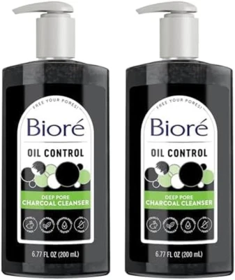 BIORÉ Biore Deep Pore Charcoal Cleanser; 200 Ml (Pack of 2)