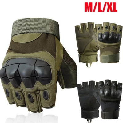 Tactical Half Finger Gloves Men's Army Military Combat Police Patrol Fingerless - image 1 of 4