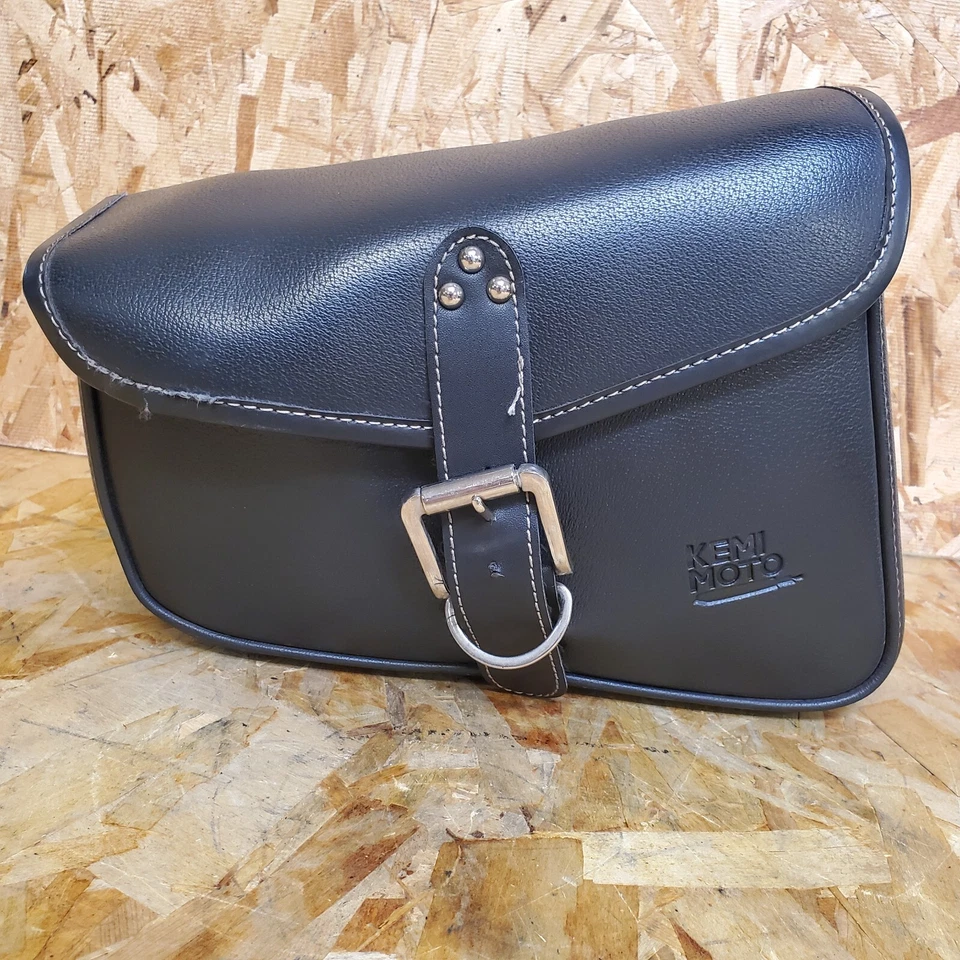 Bolsa de herramientas negra universal Harley HDBAG069L con hebilla única KEMI MOTO Foto 1 de 4
