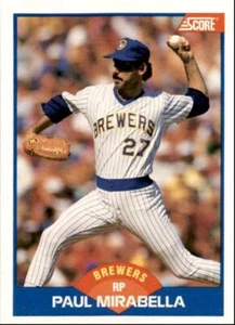 1989 Score Baseball Card Paul Mirabella Milwaukee Brewers #569 - Picture 1 of 2