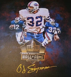 Lienzo OJ Simpson Singed 16 x 20 edición HoF edición limitada #9 de 10 JSA WCOA - Imagen 1 de 7