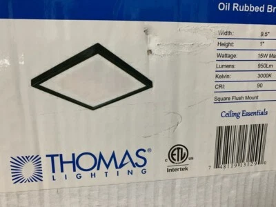 Thomas Lighting 1-Light 9.5-in Oil Rubbed Bronze LED Flush Mount Light - Image 1 of 2