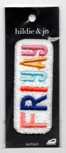 Hildie & Jo Brand Friyay Multi-Color Shag Patch Applique 3x1" - Picture 1 of 4